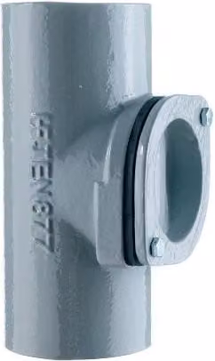 Hargreaves Halifax Grey Cast Iron Round Drainage Access Pipe