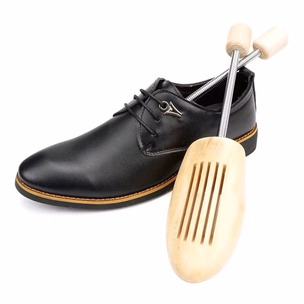 FLAVORA Wooden Shoe Stretcher Shaper Expander in Natural Brown and Sand, Size: 500mm – 2