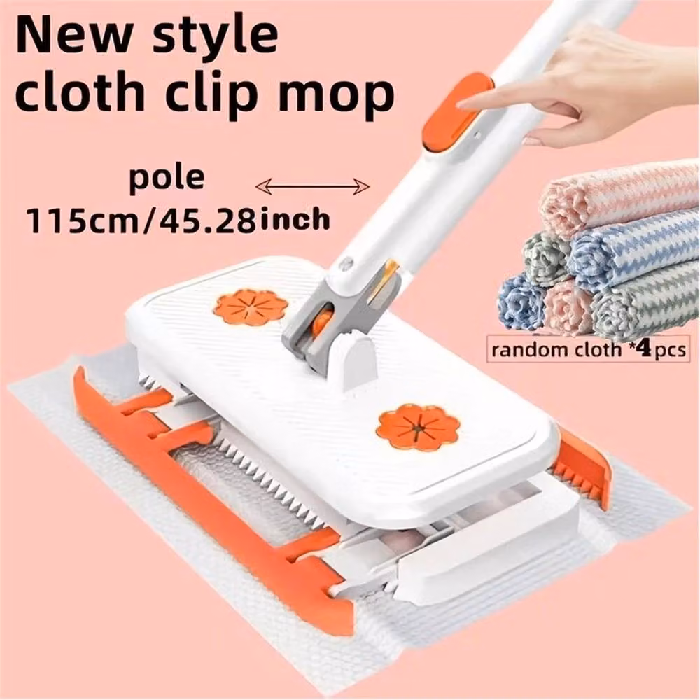 KORVIXA Automatic Hands-Free Mini Mop with Refillable Head in Orange – 2