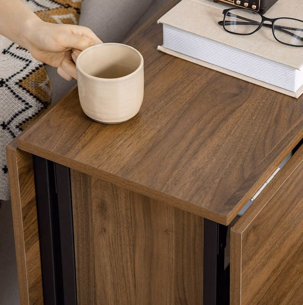 STILVORA Modern Brown Extendable Drop Leaf Dining Table – 8