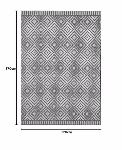 Hanse Home Breeze Indoor & Outdoor Woven Rug in Beige and Dark Grey, W/D: 120 x 170 cm – 2