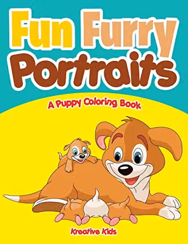 Kreative Kids Fun Furry Portraits: A Puppy Colouring Book for Children, Multicolour, H: 27.94 cm, W: 21.59 cm