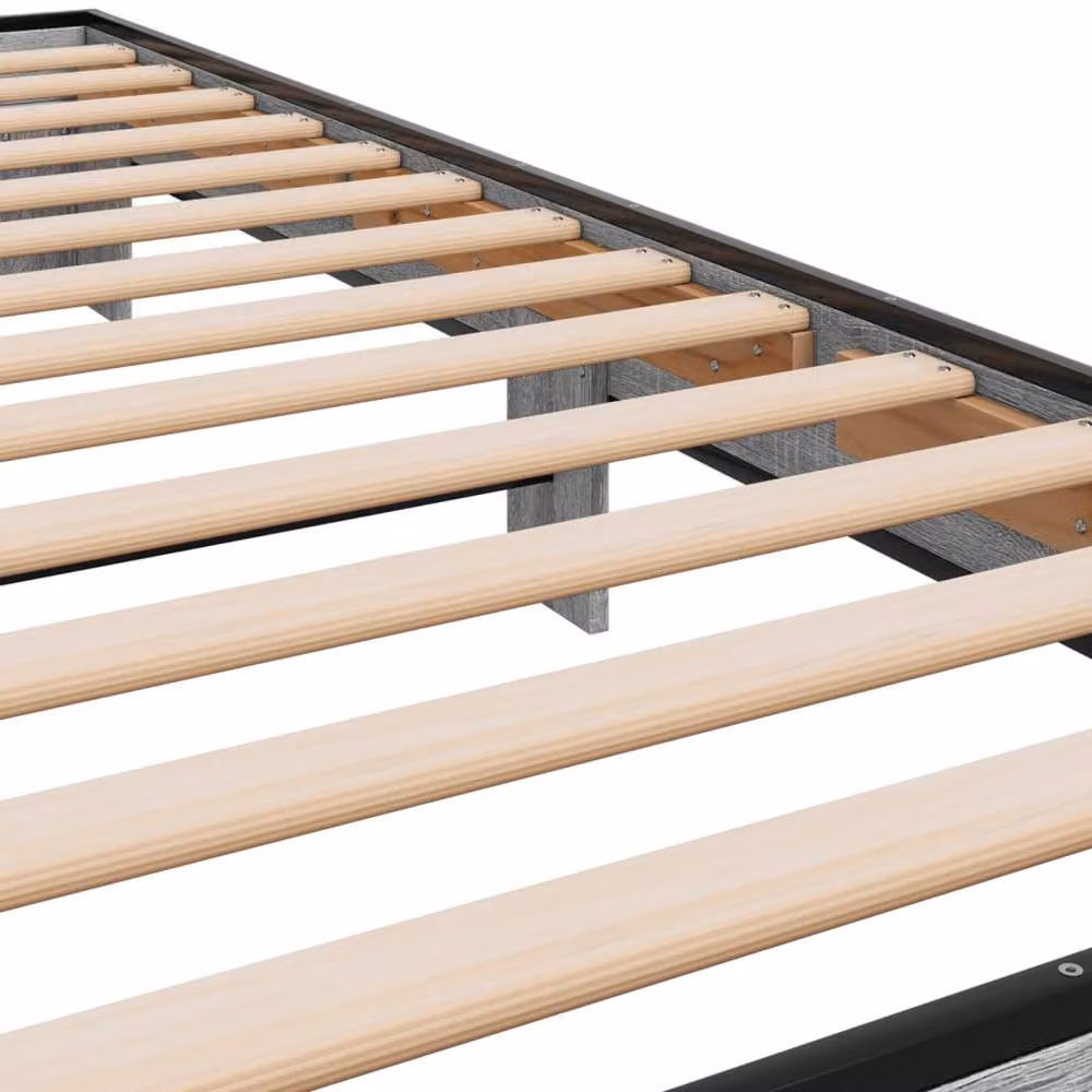 Berkfield Home Sonoma Bed Frame in Grey, W/D/H: 90 x 200 cm – 3