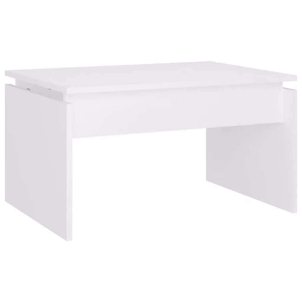 Berkfield Home Modern White Rectangular Coffee Table in Engineered Wood W/D/H: 68 x 50 x 38 cm – 2