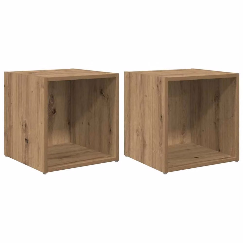 Berkfield Home 2-Piece Brown TV Cabinet Set in Engineered Wood, W/D/H: 37 x 35 x 37 cm – 3