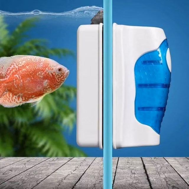 SPETLEK Magnetic Aquarium Fish Tank Cleaner in White – 1