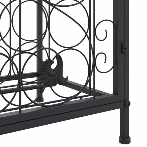 vidaXL Wrought Iron Wine Rack for 33 Bottles, Black, W/D/H: 45 x 36 x 100 cm – 3