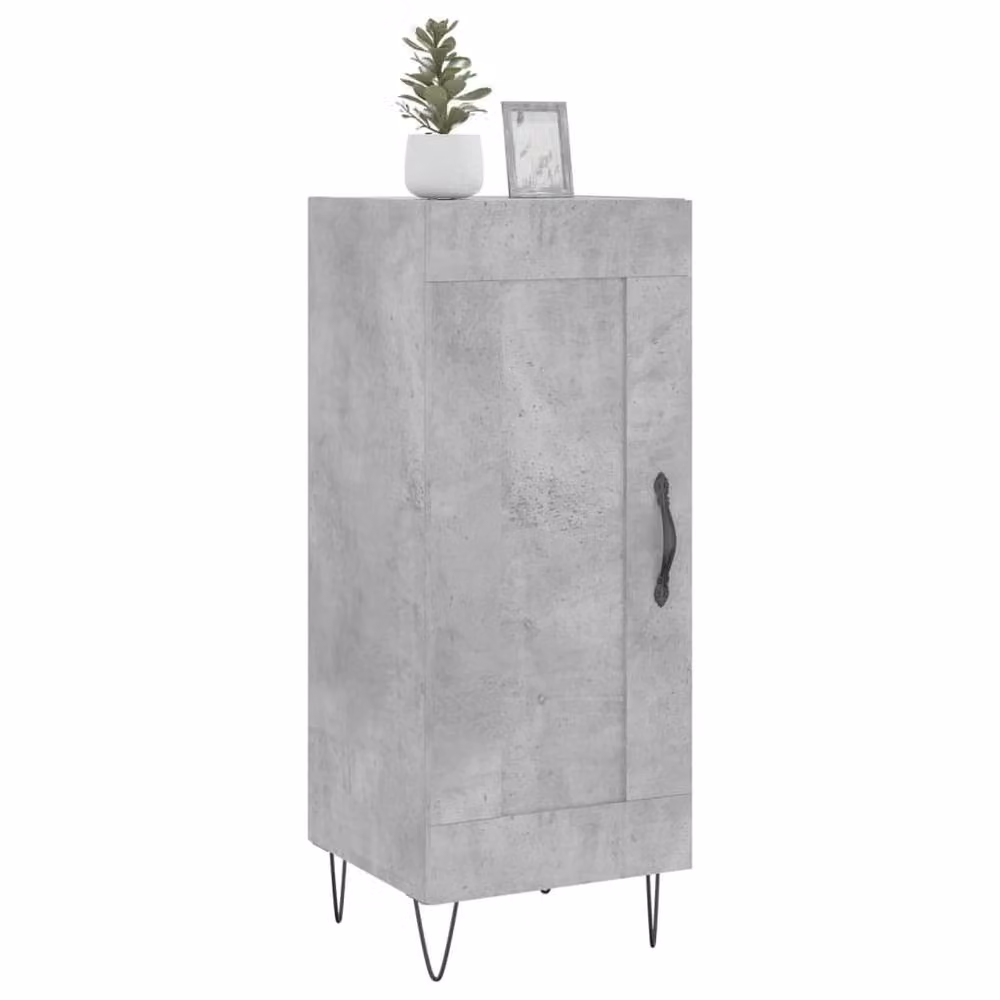 Berkfield Home Modern Sideboard in Concrete Grey, W/D/H: 34.5 x 34.0 x 90.0 cm – 2