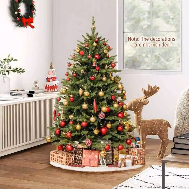 Kelvenix Pre-Lit LED Christmas Tree in Green with RGB Lighting and Classic PVC Design