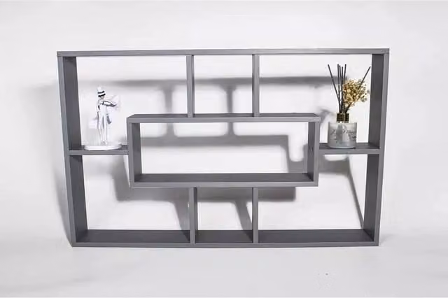 SPETLEK 7-Compartment Wall Mounted Floating Shelves in Grey Matt – 1