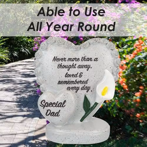 VFM e-Store Memorial Flower Pot Ornament, Grey, W: 15 cm, D: 13 cm, H: 8 cm – 4