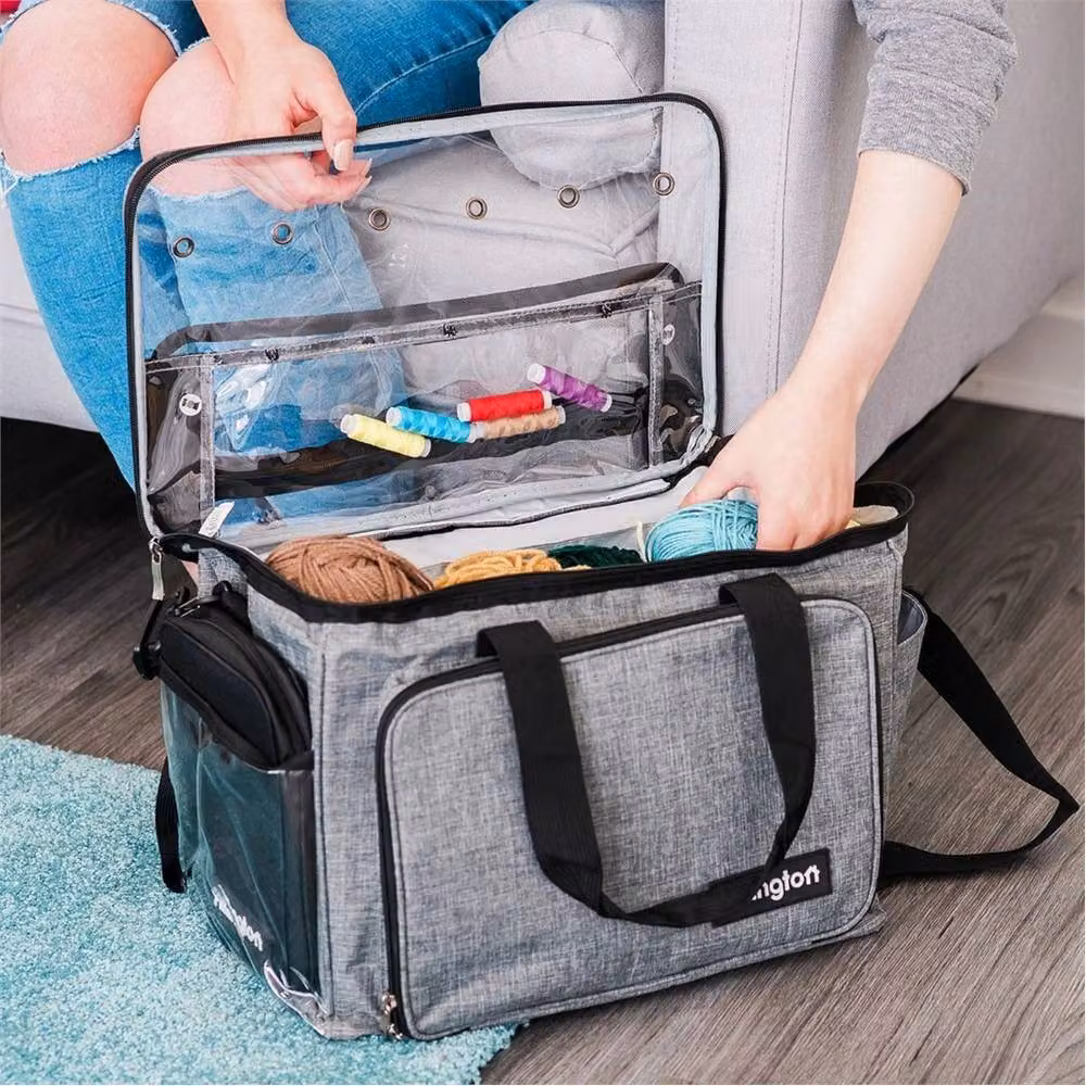 Nordara Portable Knitting and Crochet Storage Bag and Needle Organiser in Grey – 3