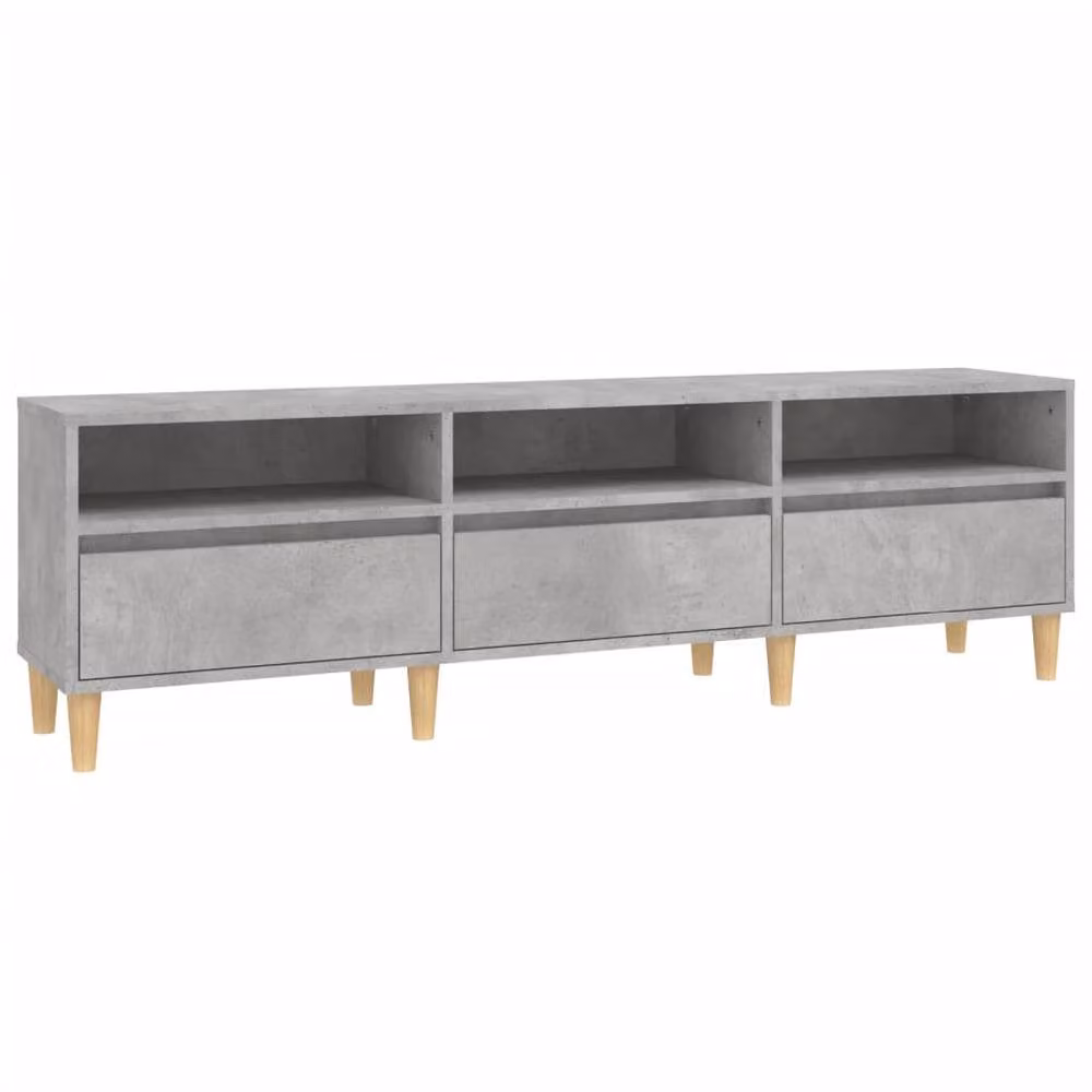 Berkfield Home TV Cabinet in Concrete Grey, W/D/H: 150 x 30 x 44.5 cm – 2