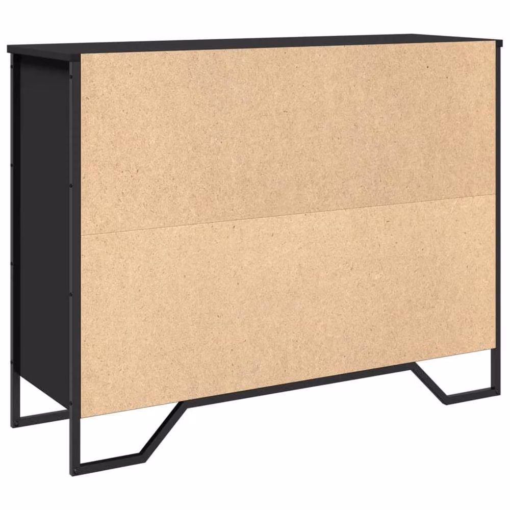 Berkfield Home Black Matt Sideboard, W/D/H: 97 x 32.5 x 74.5 cm – 4