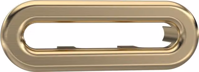 Balterley Oval Basin Overflow Cover in Brushed Brass, 50 x 26 mm – 1