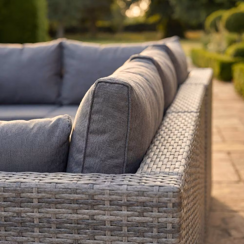 Artemis Home Oliena 7 Seat Modular Rattan L-Shaped Corner Garden Furniture in Grey – 4