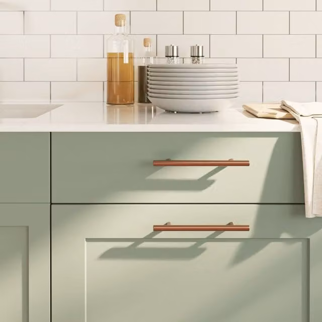 Berkfield Home 10 pack Bronze Stainless Steel Bar Cabinet Handles, Brown, 128 mm