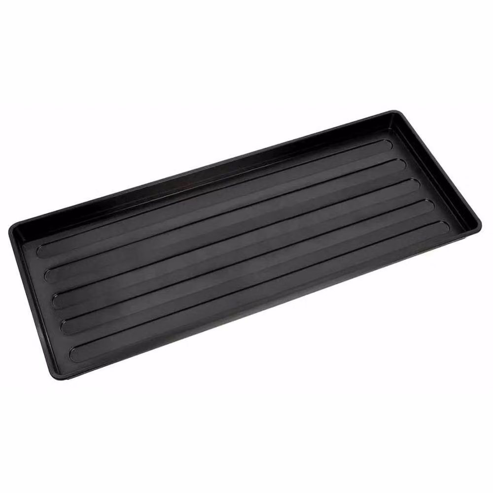 Nordara 5 Pack Heavy Duty Rigid Plastic Garden Drip Watering Trays in Black – 2