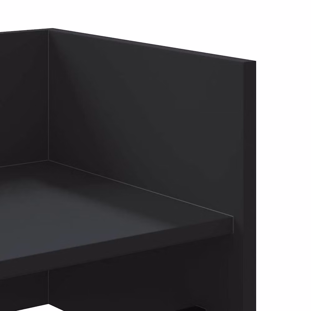 Berkfield Home Black Wall Mounted Shelf in MDF, W/D/H: 100 x 35 x 30.5 cm – 5