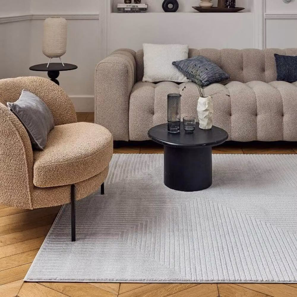 THE RUGS Carmel Geometric Grey Area Rug, W: 120 cm, L: 170 cm – 4
