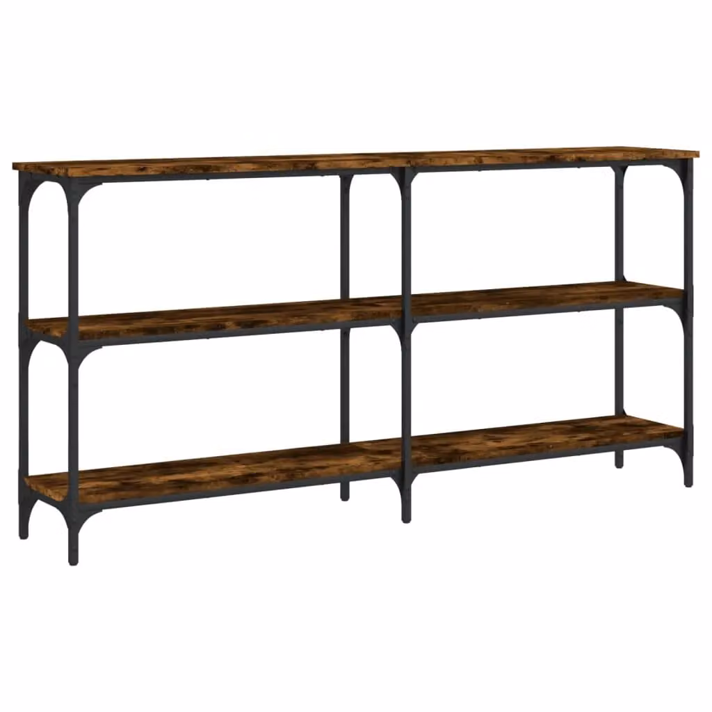 Berkfield Home Smoked Oak Console Table in Brown, W/D/H: 150 x 29 x 75 cm – 2
