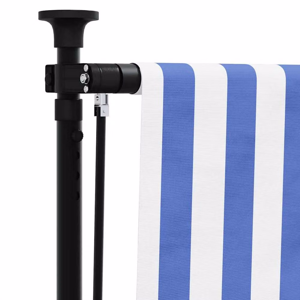 Berkfield Home Outdoor Roller Blind in Blue, White and Anthracite, W: 120 cm, H: 270 cm – 4