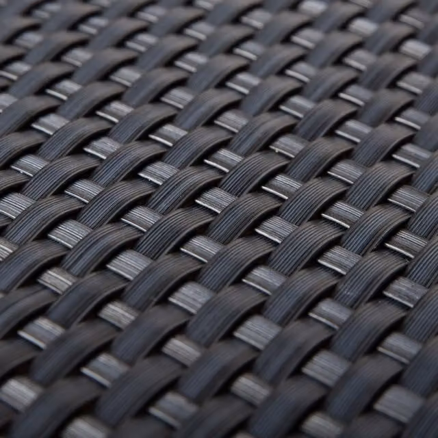 RattanArt Grey Artificial Poly Rattan Weave Privacy Screen Artificial Hedge