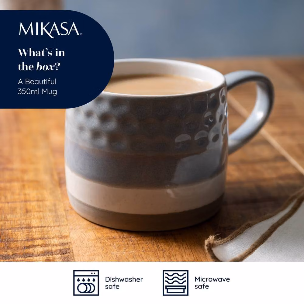 Mikasa Grey Stoneware Mug, 320ml – 4