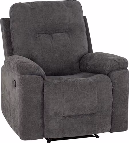 Seconique Guildford Manual Lever Relax Recliner Chair in Grey Fabric, H 90 cm x W 104 cm x D 94 cm – 1