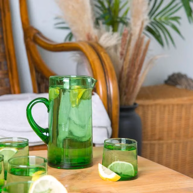 Nicola Spring MA Green Recycled Glass Jug, 1 l