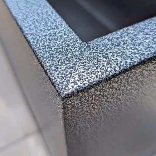 Access Garden Products Galvanised Steel Trough Planter in Silver and Black, W: 70 cm – 3