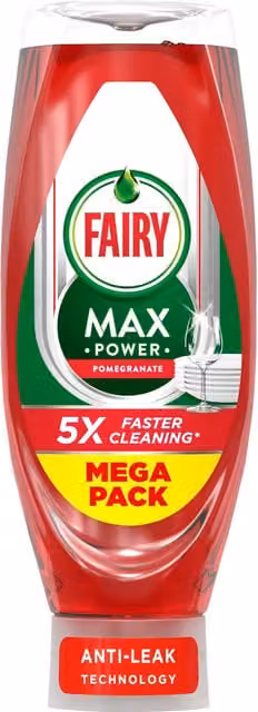 Fairy Max Power Washing Up Liquid Pomegranate 730ml Red