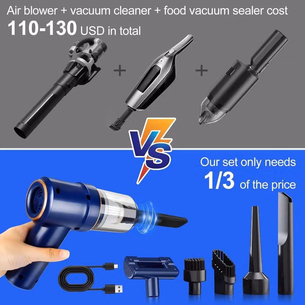 FLAVORA 42000PM Electric Cordless Air Duster and Blower Cleaner in Blue, W/D/H: 15 x 15 x 15 cm – 6