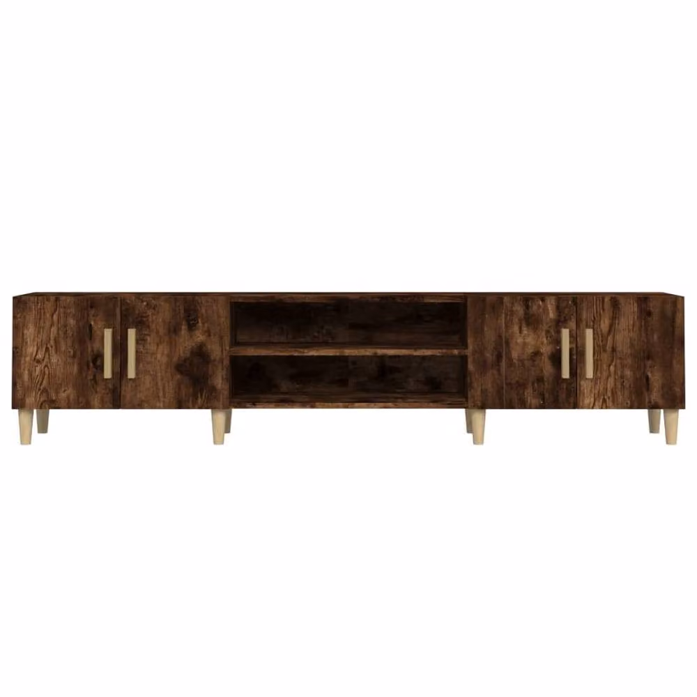 Berkfield Home Smoked Oak TV Cabinet in Brown, W: 180 cm, D: 40 cm, H: 31.5 cm – 4