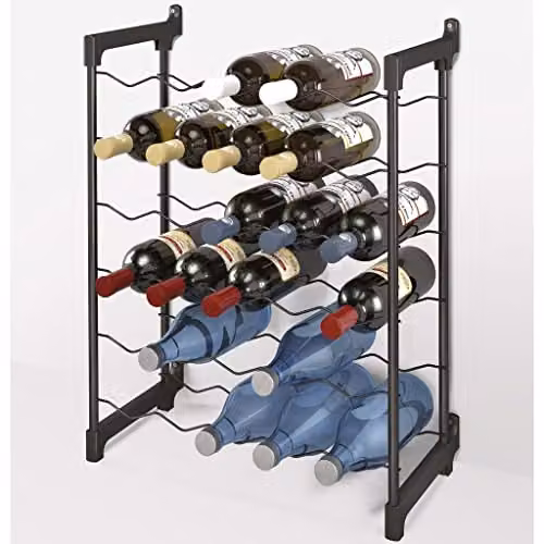 Metaltex Chianti 30 Bottle Wine Rack, Black, W/D/H: 50 x 27 x 61 cm – 5
