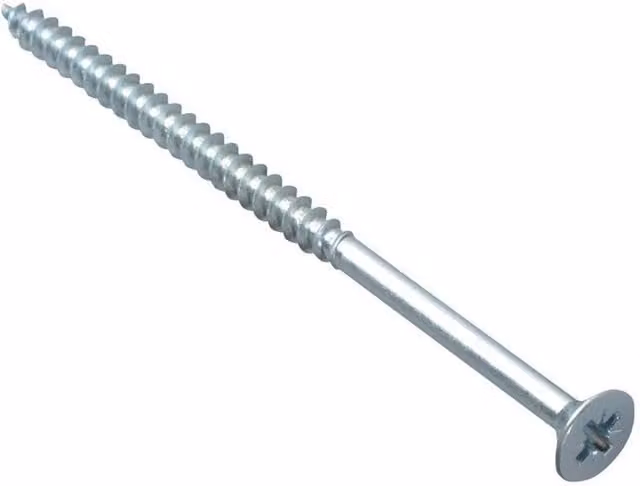 Forgefix Multi-purpose Pozidriv Chipboard Self-Countersinking Steel Screws, Galvanised, Silver