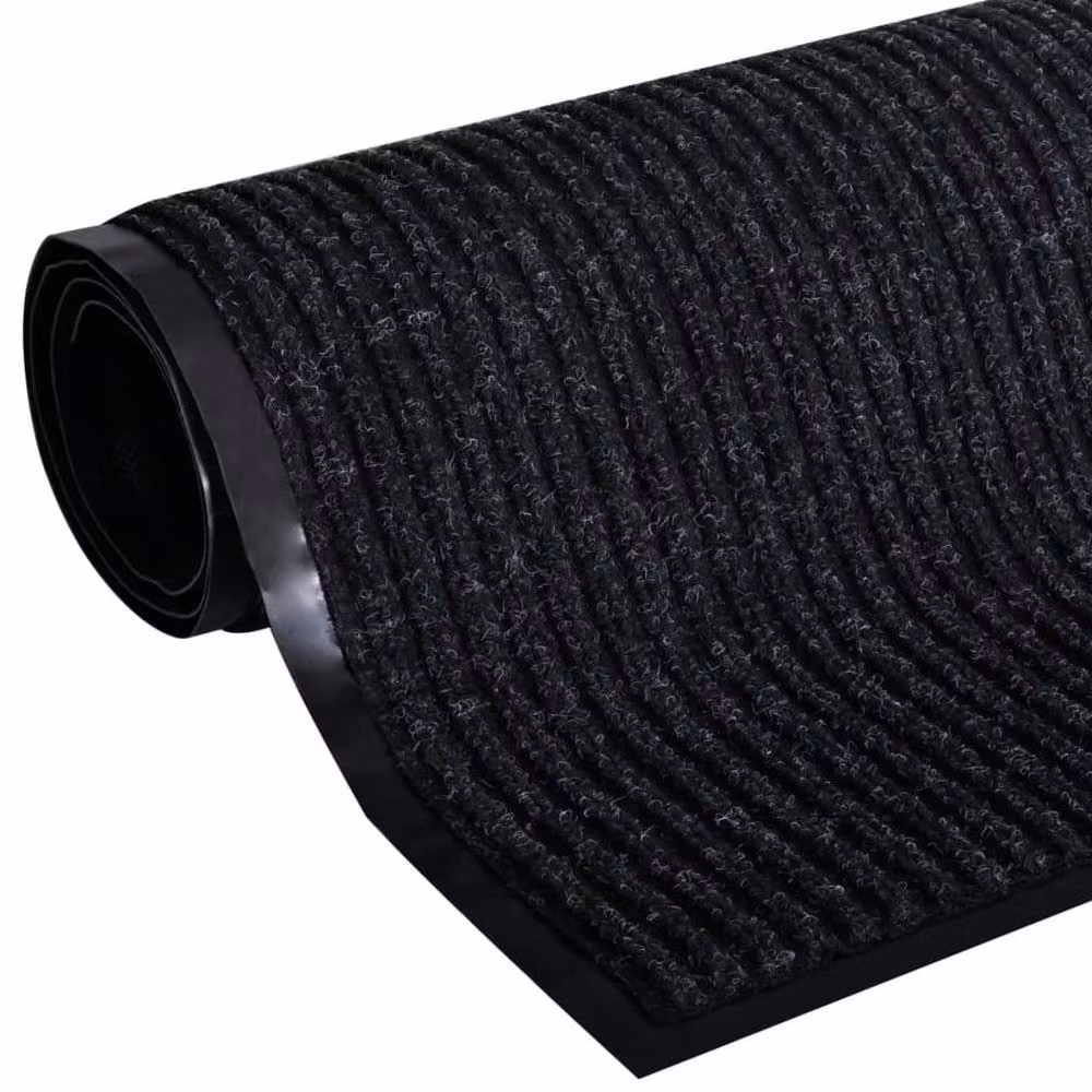 Berkfield Home Pliable Rectangular Door Mat, Black, W: 90 cm, D: 60 cm – 3