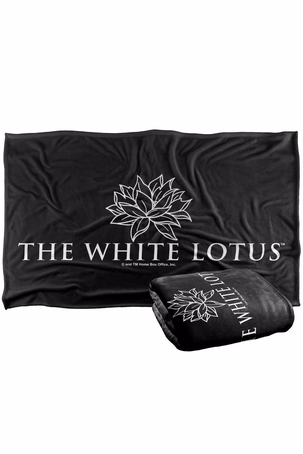 Warner Bros. The White Lotus Logo Darks Silky Touch Super Soft Extra Large Throw Blanket in Black and Multicolour – 2