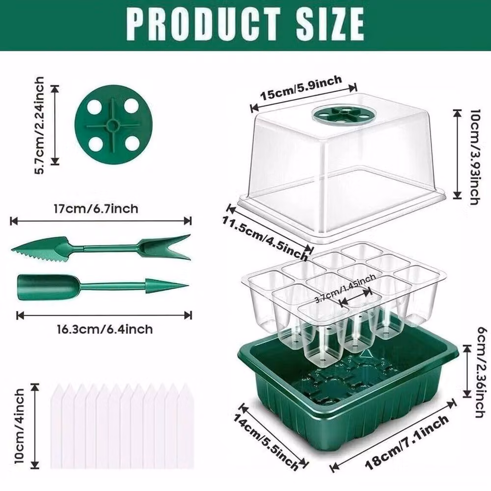 SPETLEK Garden Grow 12 Cell Plastic Planter Tray in Green – 2