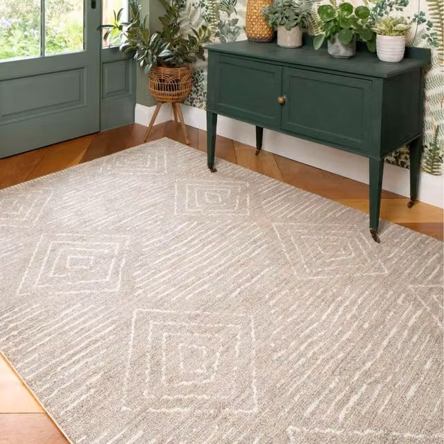 The Rug House Moroccan Berber Area Rug in Beige, W: 230 cm, D: 160 cm