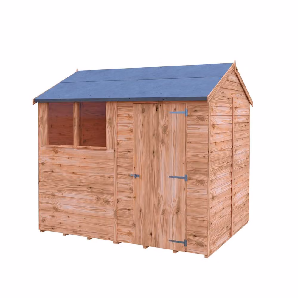 Shires Amaryllis 8 x 6 SD Reverse Apex Overlap Garden Shed in Brown – 2