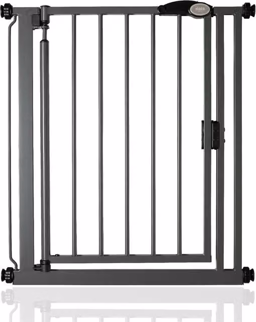 Safetots Pressure Fit Self Closing Stair Gate in Grey, Width: 68.5 cm - 75 cm