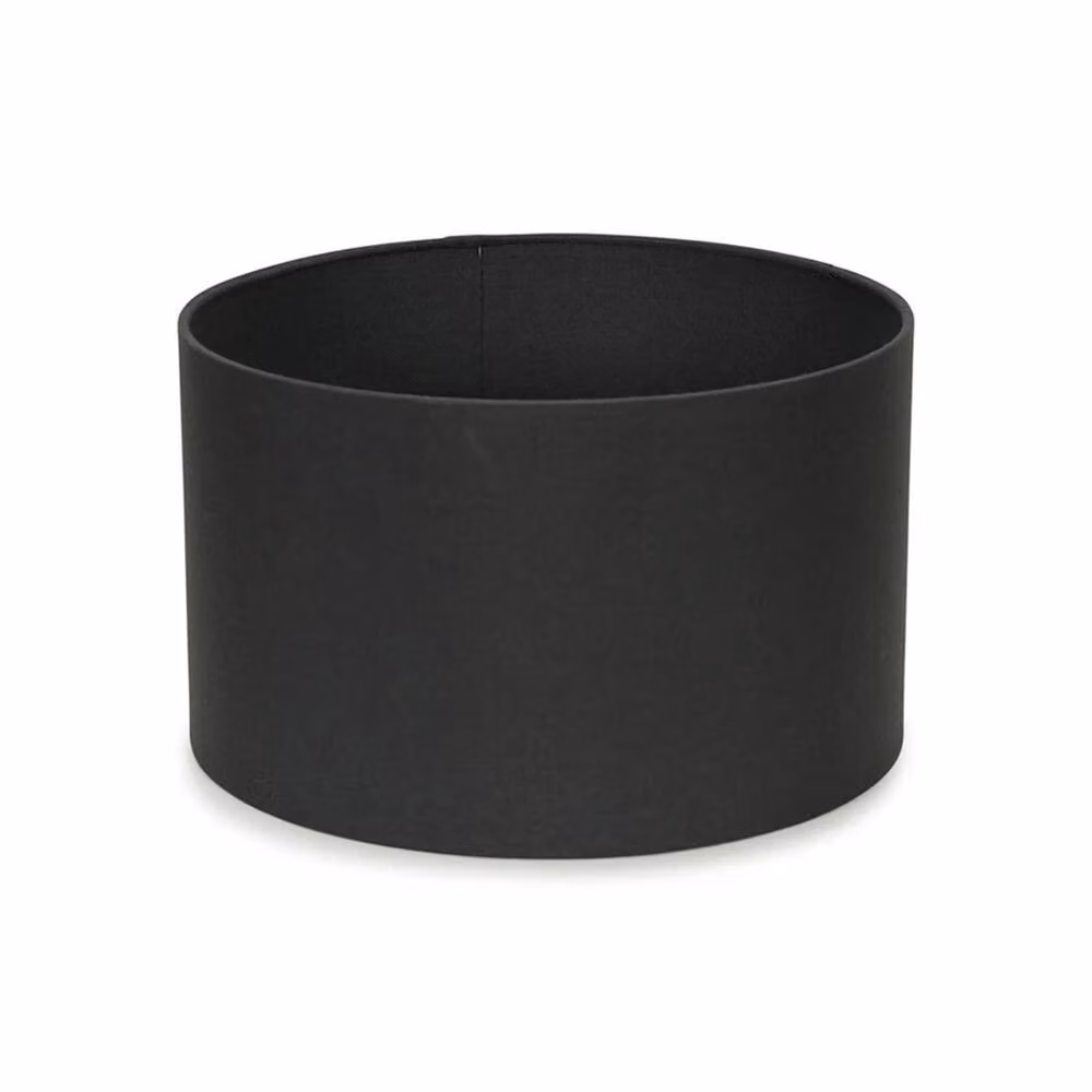 SPETLEK Charcoal Black Fabric Cylinder Lampshade for Easy Fit Pendant Ceiling Lights – 4