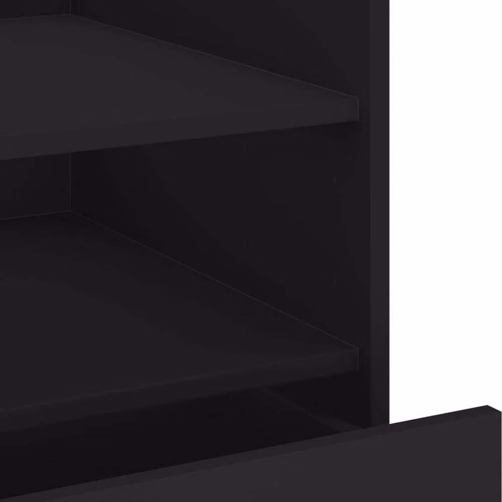 Berkfield Home Modern Black Bedside Cabinet in MDF, W/D/H: 45 x 50 x 50 cm – 6