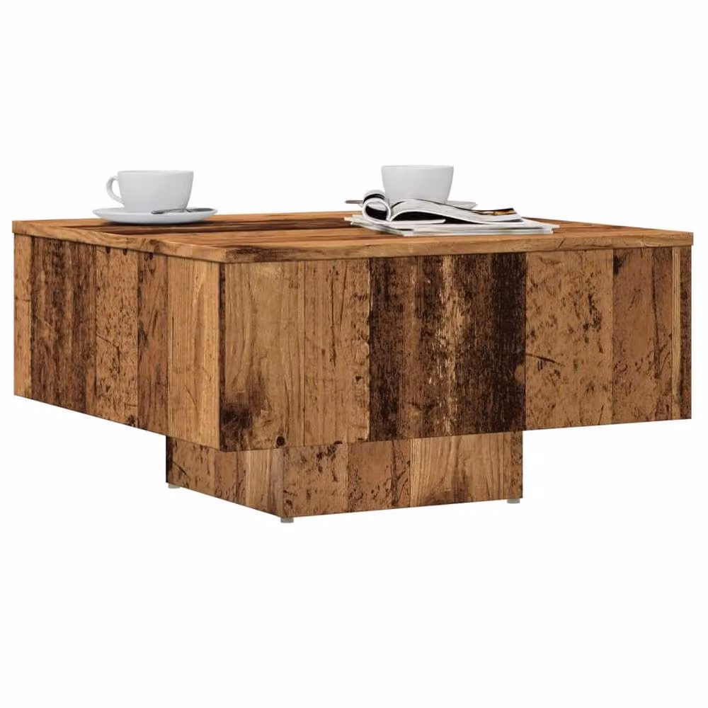 Berkfield Home Durable Rustic Coffee Table in Brown, W/D/H: 60 x 60 x 31.5 cm – 2