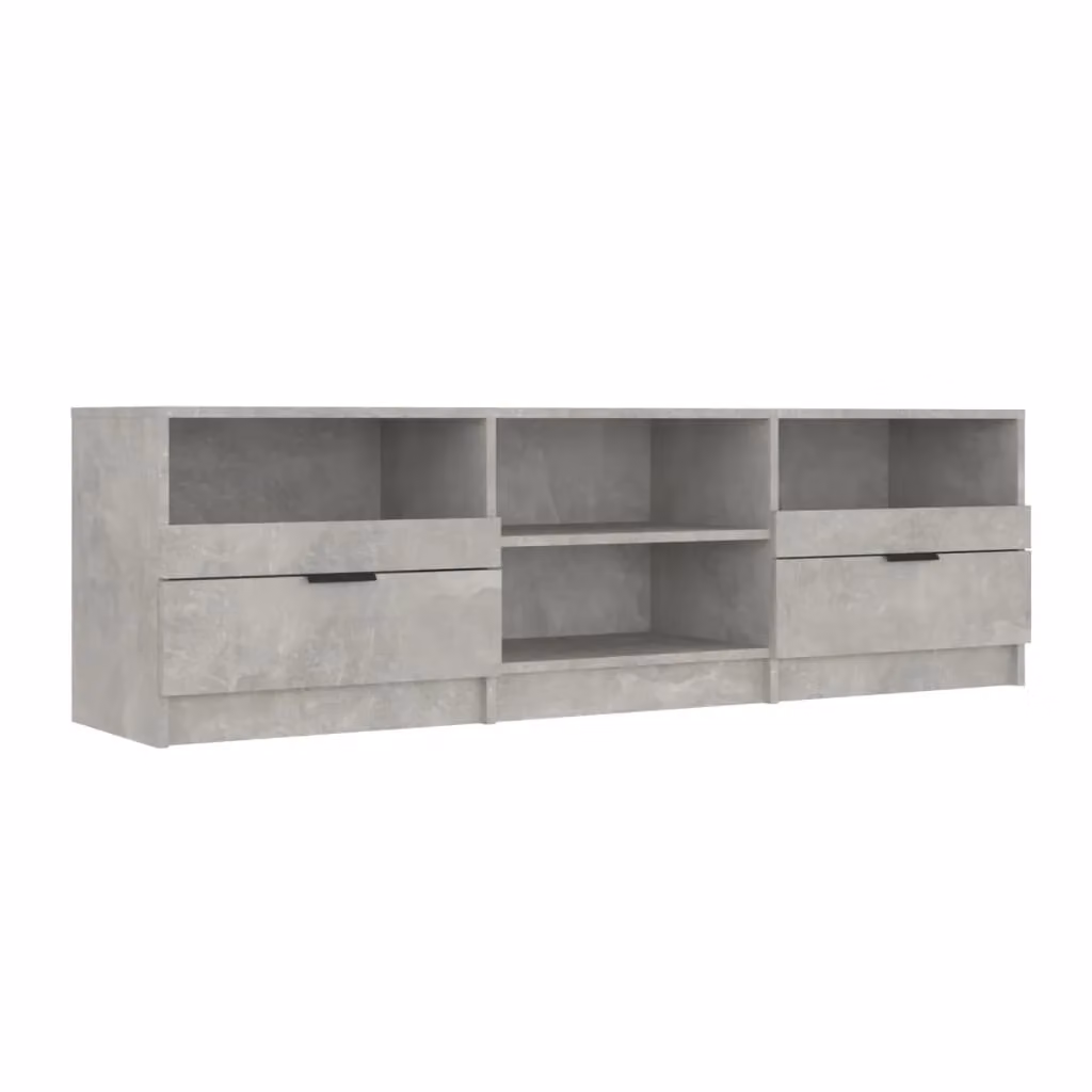 Berkfield Home Modern TV Cabinet in Concrete Grey, W: 150 cm, D: 33.5 cm, H: 45 cm – 2