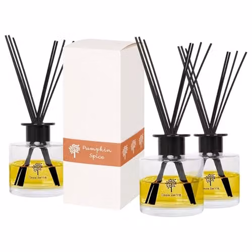 Nicola Spring Pumpkin Spice Glass Reed Diffuser, 200ml – 1
