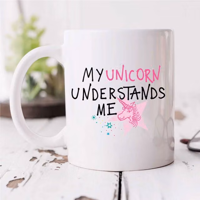 60 Second Makeover Limited My Unicorn Understands Me Ceramic Mug in White