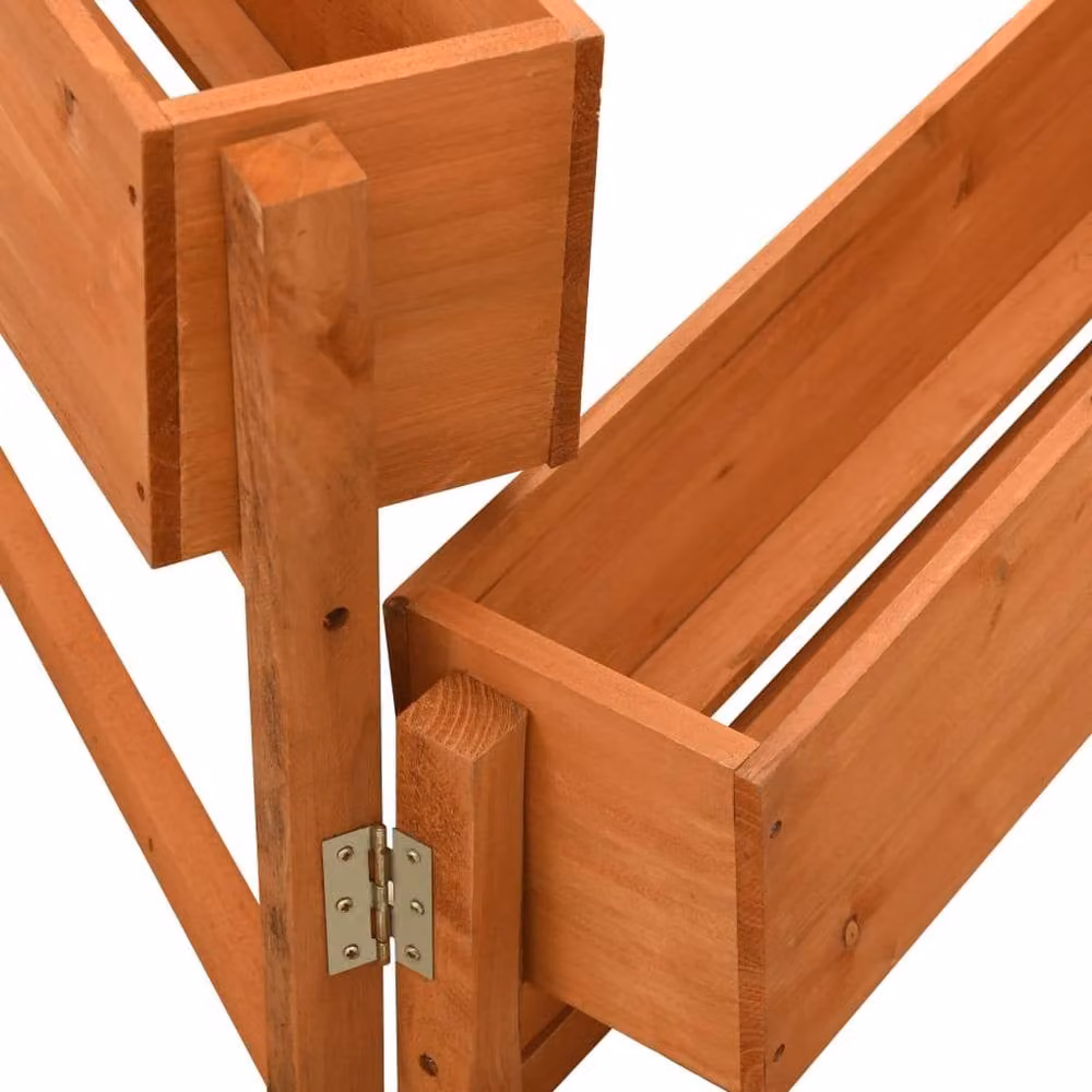 Berkfield Home Orange Folding Planter in Solid Firwood, W/D/H: 60 x 14 x 75 cm – 3