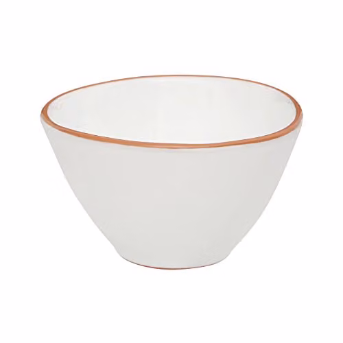 Orsina Calisto Glazed Terracotta Cereal Bowl, White – 1